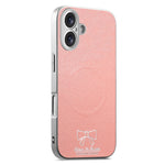 For iPhone 16 Magnetic Case Butterfly Bow Pattern PU Leather + TPU + PC Shockproof Phone Cover
