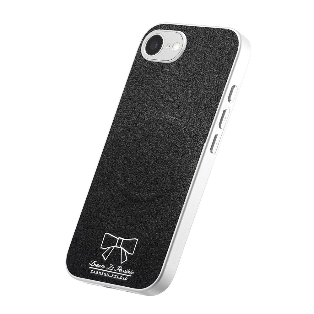 For iPhone 17th / 16th Magnetic Case Butterfly Bow Pattern PU Leather + TPU + PC Shockproof Phone Cover