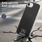 For iPhone 17th / 16th Magnetic Case Butterfly Bow Pattern PU Leather + TPU + PC Shockproof Phone Cover