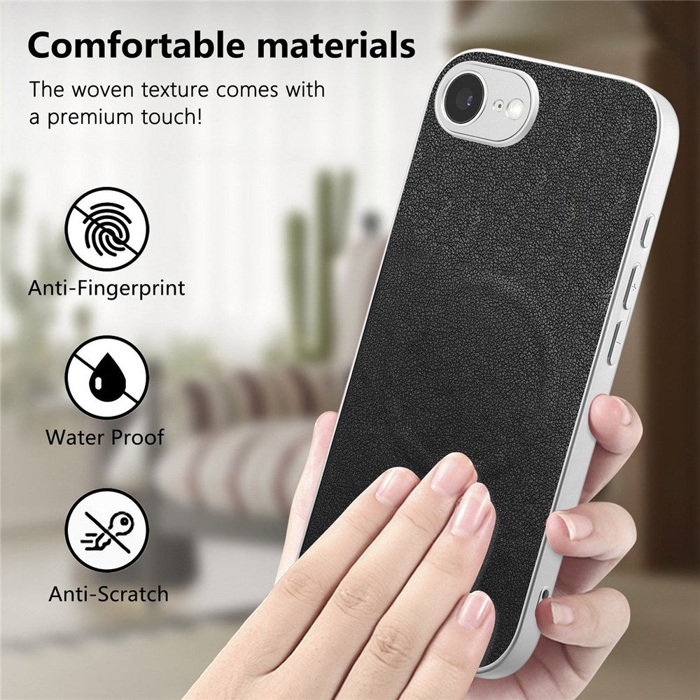For iPhone 17th / 16th Magnetic Case Butterfly Bow Pattern PU Leather + TPU + PC Shockproof Phone Cover