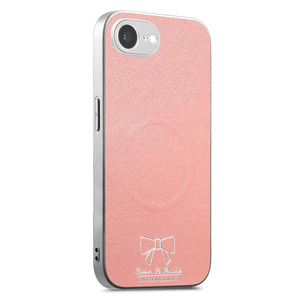 For iPhone 17th / 16th Magnetic Case Butterfly Bow Pattern PU Leather + TPU + PC Shockproof Phone Cover