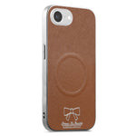 For iPhone 17th / 16th Magnetic Case Butterfly Bow Pattern PU Leather + TPU + PC Shockproof Phone Cover