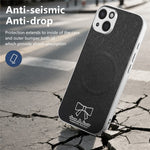 For iPhone 15 Magnetic Case Butterfly Bow Pattern PU Leather + TPU + PC Shockproof Phone Cover