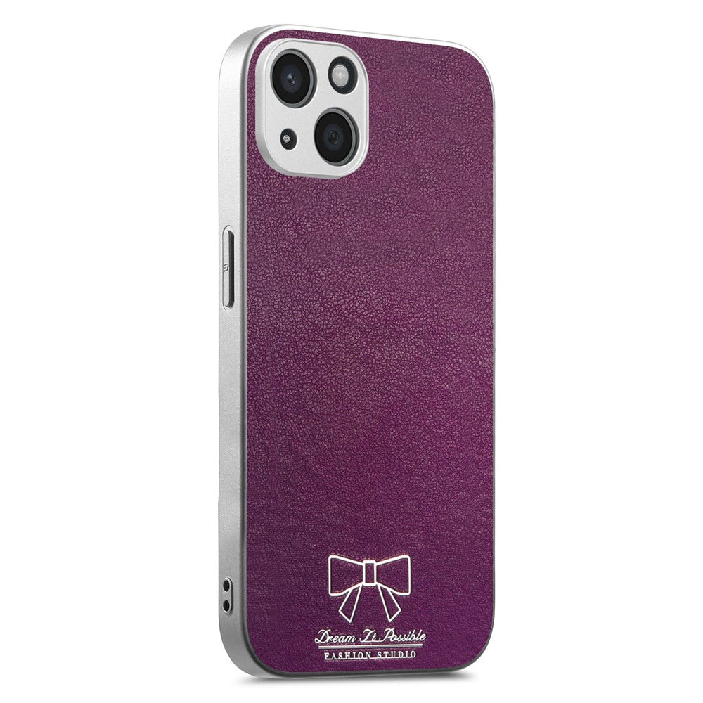 For iPhone 15 Magnetic Case Butterfly Bow Pattern PU Leather + TPU + PC Shockproof Phone Cover