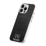 For iPhone 13 Pro Max Magnetic Case Butterfly Bow Pattern PU Leather + TPU + PC Shockproof Phone Cover