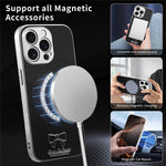 For iPhone 13 Pro Max Magnetic Case Butterfly Bow Pattern PU Leather + TPU + PC Shockproof Phone Cover