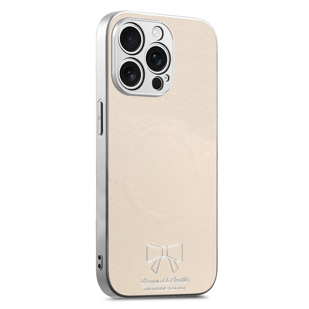 For iPhone 13 Pro Max Magnetic Case Butterfly Bow Pattern PU Leather + TPU + PC Shockproof Phone Cover