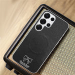 For Samsung Galaxy S25 Ultra Magnetic Case Butterfly Bow Pattern PU Leather + TPU + PC Shockproof Phone Cover