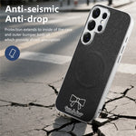 For Samsung Galaxy S25 Ultra Magnetic Case Butterfly Bow Pattern PU Leather + TPU + PC Shockproof Phone Cover
