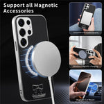For Samsung Galaxy S25 Ultra Magnetic Case Butterfly Bow Pattern PU Leather + TPU + PC Shockproof Phone Cover