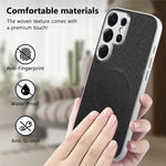 For Samsung Galaxy S25 Ultra Magnetic Case Butterfly Bow Pattern PU Leather + TPU + PC Shockproof Phone Cover