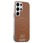 For Samsung Galaxy S25 Ultra Magnetic Case Butterfly Bow Pattern PU Leather + TPU + PC Shockproof Phone Cover