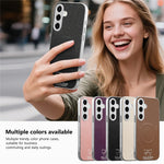 For Samsung Galaxy S25 Magnetic Case Butterfly Bow Pattern PU Leather + TPU + PC Shockproof Phone Cover