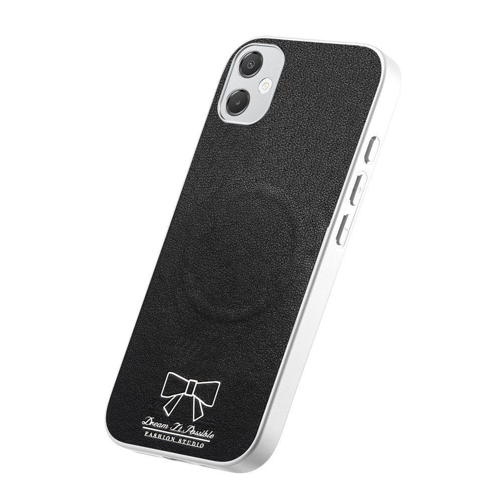 Til Samsung Galaxy A06 4G Magnetisk Cover Sommerfugl Sløjfe Mønster PU Læder + TPU + PC Stødsikkert Telefoncover
