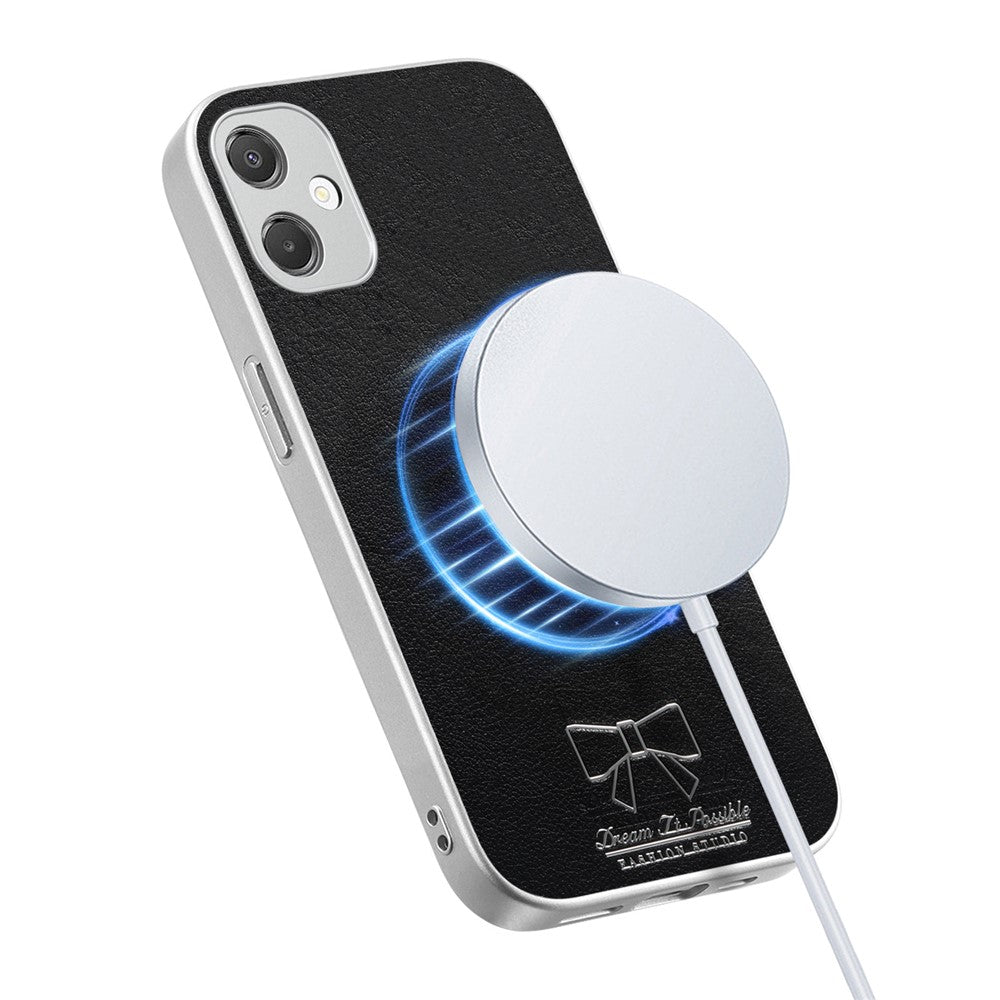 Til Samsung Galaxy A06 4G Magnetisk Cover Sommerfugl Sløjfe Mønster PU Læder + TPU + PC Stødsikkert Telefoncover
