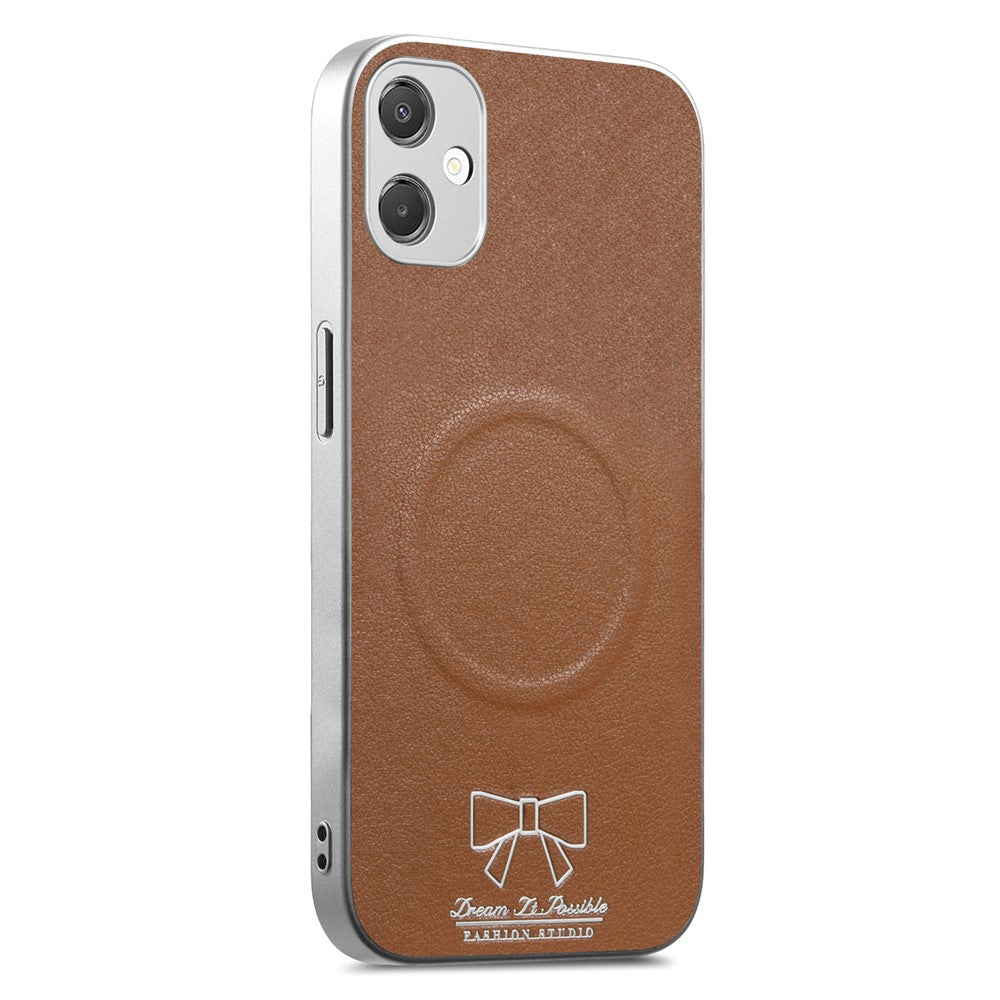 Til Samsung Galaxy A06 4G Magnetisk Cover Sommerfugl Sløjfe Mønster PU Læder + TPU + PC Stødsikkert Telefoncover
