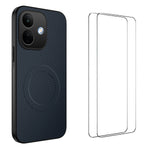 WANLONFENG til Xiaomi Redmi Note 17 4G (Global) / Note 17 5G (Global) / Note 17 (Indien/Kina) 5G, TQ1-serien, magnetisk cover med kulfiberstruktur, PC- og TPU-mobilskal med 2 skærmfilm