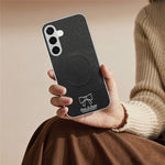 Til Samsung Galaxy A37 5G Magnetisk Etui Sløjfe Mønster PU Læder + TPU + PC Stødsikkert Telefoncover