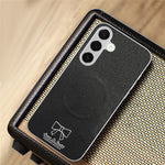 Til Samsung Galaxy A37 5G Magnetisk Etui Sløjfe Mønster PU Læder + TPU + PC Stødsikkert Telefoncover