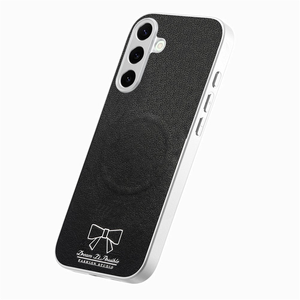Til Samsung Galaxy A37 5G Magnetisk Etui Sløjfe Mønster PU Læder + TPU + PC Stødsikkert Telefoncover