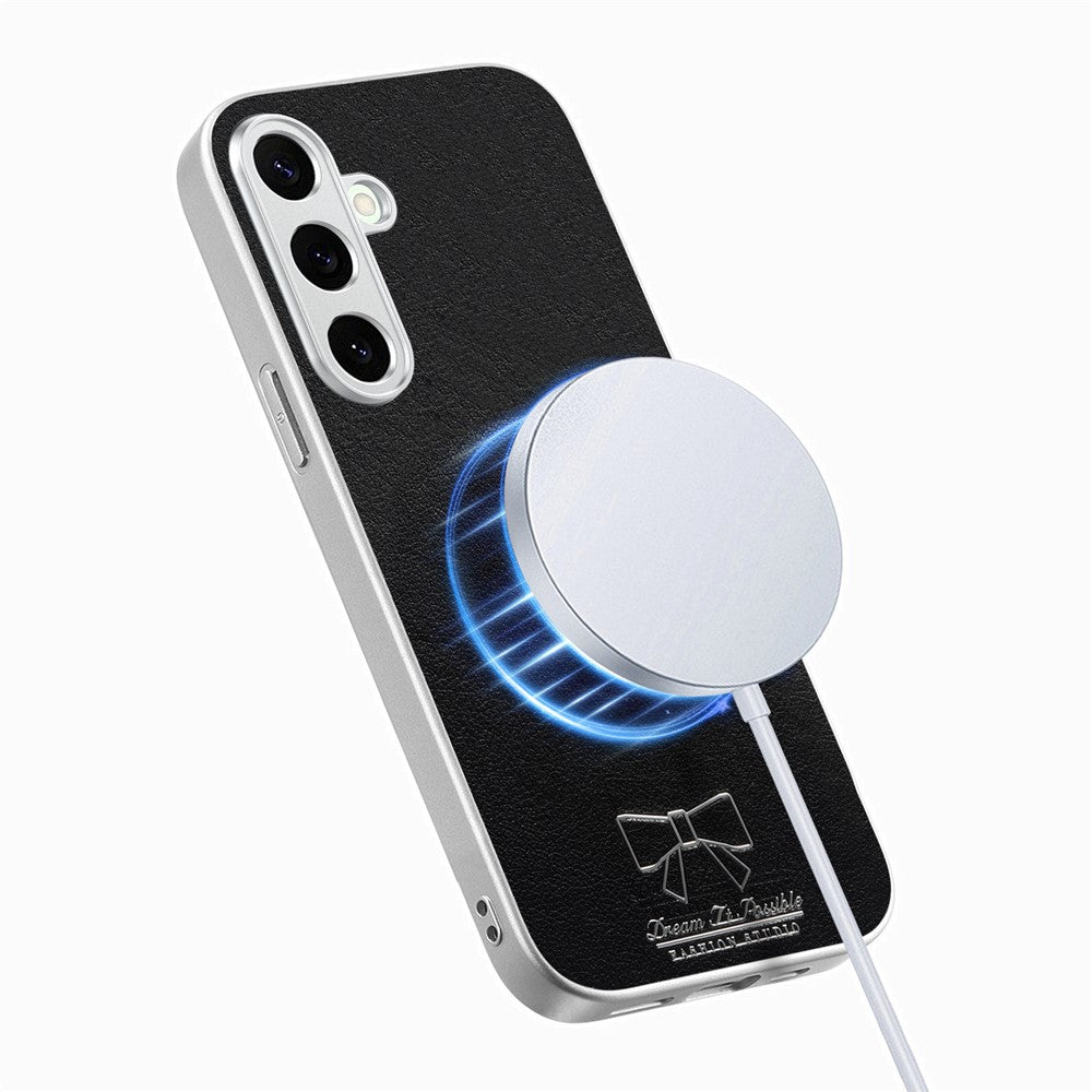 Til Samsung Galaxy A37 5G Magnetisk Etui Sløjfe Mønster PU Læder + TPU + PC Stødsikkert Telefoncover
