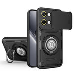 For Xiaomi Poco X8 Pro Max 5G  /  Redmi Turbo 5 Max 5G Case with Slide Camera Cover Ring Kickstand PC + TPU Phone Shell
