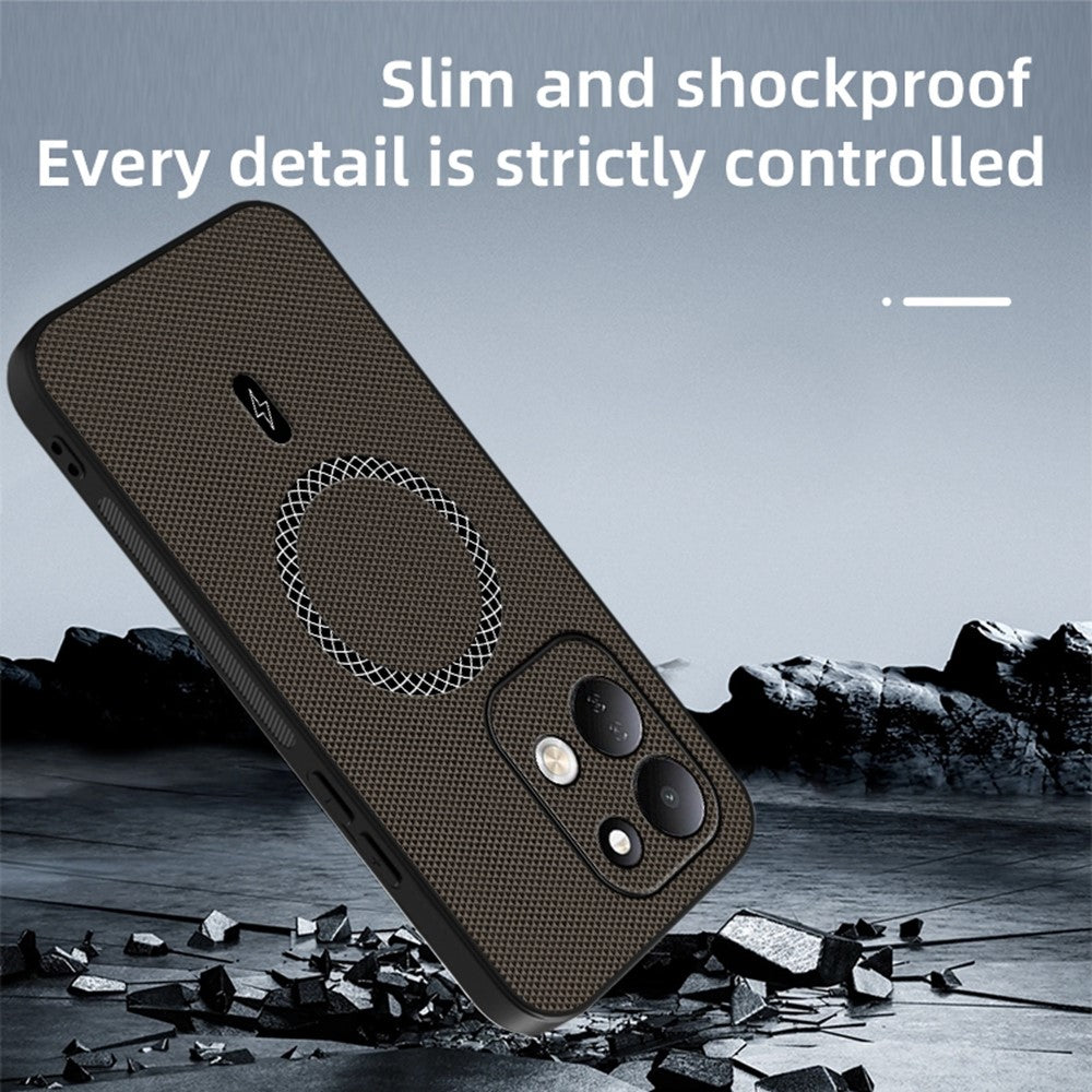 For Xiaomi Redmi 17 4G  /  Redmi 17 5G Case Triangle Texture PU Leather Shockproof Ultra Thin Cover