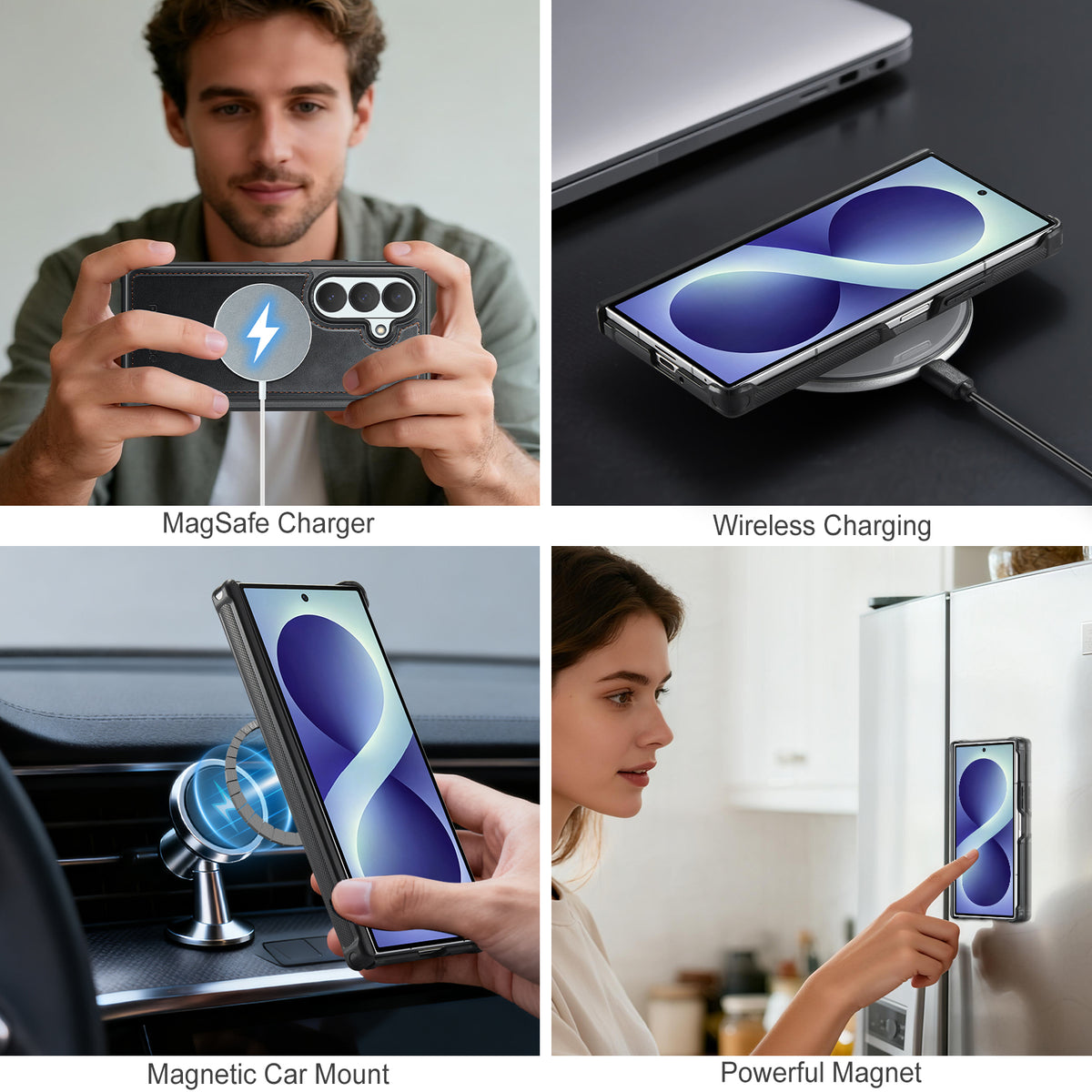 AUTSPACE for Samsung Galaxy Z Fold8 Ultra A05 Case Wallet Stand Detachable Leather Magnetic Phone Cover