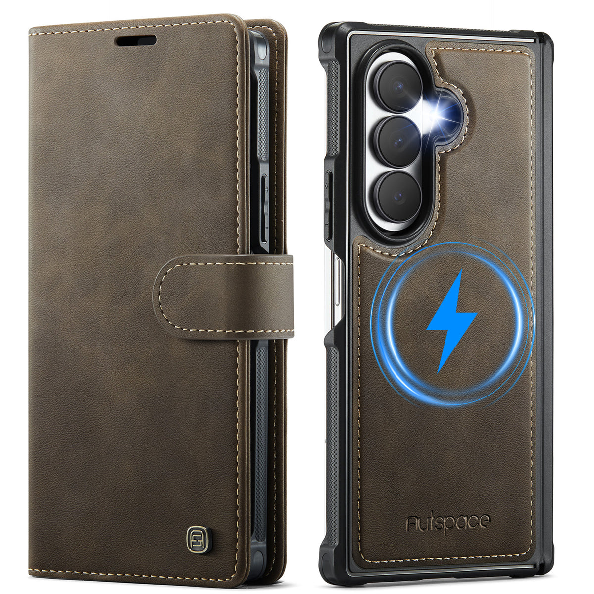 AUTSPACE for Samsung Galaxy Z Fold8 Ultra A05 Case Wallet Stand Detachable Leather Magnetic Phone Cover
