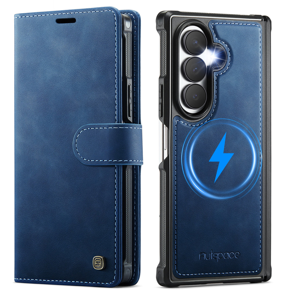 AUTSPACE for Samsung Galaxy Z Fold8 Ultra A05 Case Wallet Stand Detachable Leather Magnetic Phone Cover