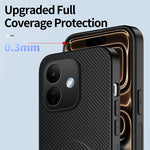WANLONFENG for Xiaomi Redmi Note 17 Pro 5G QT Series Magnetic Case Kickstand Carbon Fiber Texture PC TPU Phone Cover