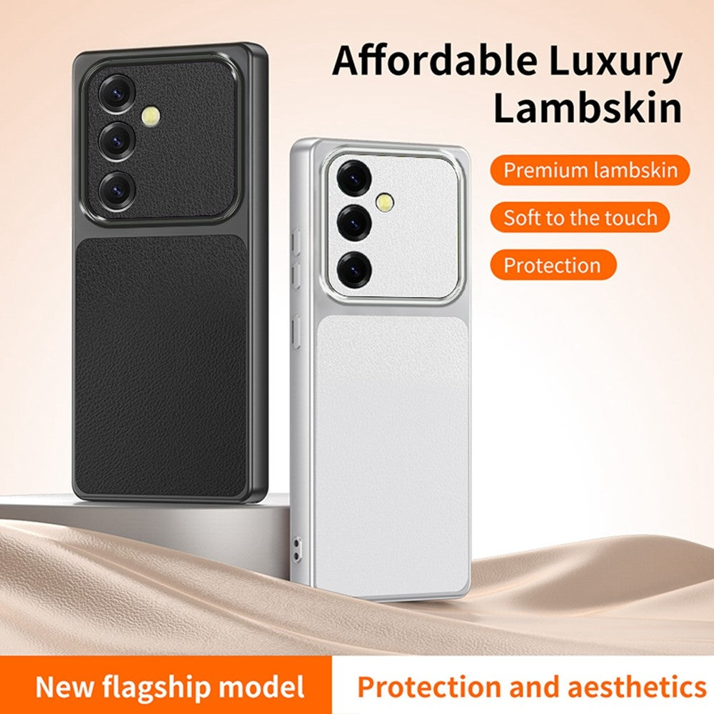 For Samsung Galaxy S26+ Phone Case Lambskin Texture PC TPU PU Leather Shockproof Protective Cover
