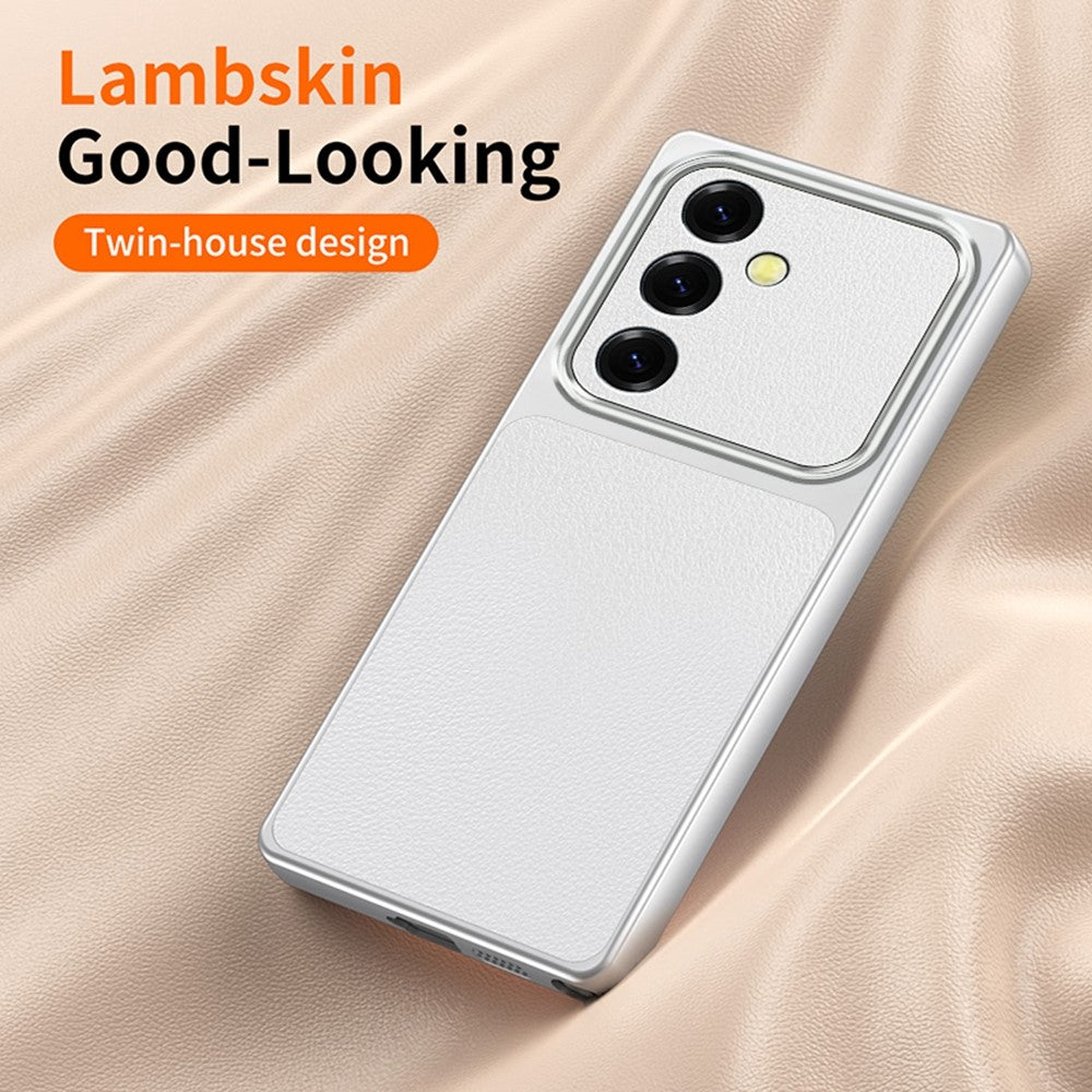 For Samsung Galaxy S26+ Phone Case Lambskin Texture PC TPU PU Leather Shockproof Protective Cover