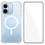 WANLONFENG för Xiaomi Redmi Note 17 Pro 5G WL2-serien 2,0 mm magnetiskt skal genomskinligt TPU-mobilbakstycke med skärmfilm