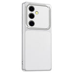 For Samsung Galaxy S24 FE Phone Case Lambskin Texture PC TPU PU Leather Shockproof Protective Cover