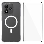 WANLONFENG til Xiaomi Redmi Note 17 4G (Global) / Note 17 5G (Global) / Note 17 (Indien/Kina) 5G, WL2-serien, 2,0 mm magnetisk cover, gennemsigtigt TPU-bagcover med skærmfilm