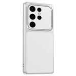 For Samsung Galaxy S23 Ultra Phone Case Lambskin Texture PC TPU PU Leather Shockproof Protective Cover