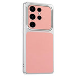 For Samsung Galaxy S23 Ultra Phone Case Lambskin Texture PC TPU PU Leather Shockproof Protective Cover