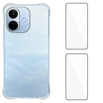 WANLONFENG for Xiaomi Redmi Note 17 Pro 5G WL2 Series TPU Case 2.0mm Phone Cover with 2Pcs Tempered Glass Films