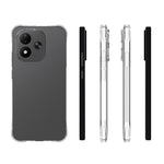 WANLONFENG for Xiaomi Redmi Note 17 4G (Global) / Note 17 5G (Global) / Note 17 (India / China) 5G TM Series Clear TPU Case 2.0mm Phone Back Cover
