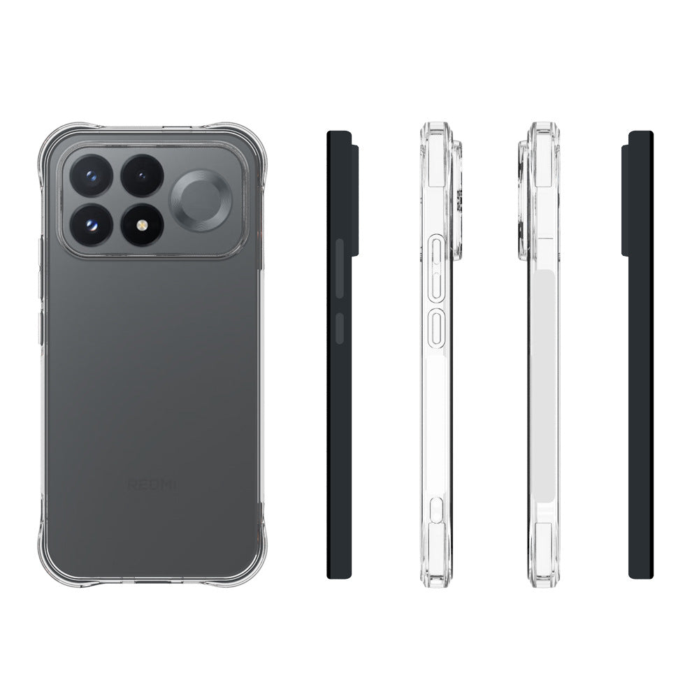WANLONFENG för Xiaomi Poco F9 Pro 5G / Xiaomi Redmi K100 Pro 5G (Kina) TM-serien genomskinligt TPU-skal 2,0 mm mobilbaksida