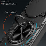 For Xiaomi Redmi Note 15 Pro 4G (Global) Magnetic Case Sliding Camera Cover TPU+PC Phone Cover with Rotating Kickstand