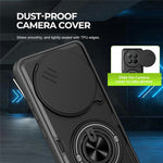 For Xiaomi Redmi Note 15 Pro 4G (Global) Magnetic Case Sliding Camera Cover TPU+PC Phone Cover with Rotating Kickstand