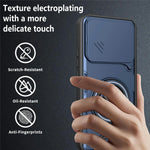 For Xiaomi 15T Pro Magnetic Case Sliding Camera Cover TPU+PC Phone Cover with Rotating Kickstand