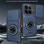 For Xiaomi 15T Pro Magnetic Case Sliding Camera Cover TPU+PC Phone Cover with Rotating Kickstand