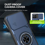For Xiaomi 15T Pro Magnetic Case Sliding Camera Cover TPU+PC Phone Cover with Rotating Kickstand