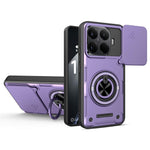For Xiaomi 15T Pro Magnetic Case Sliding Camera Cover TPU+PC Phone Cover with Rotating Kickstand