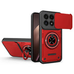 For Xiaomi 17 Magnetic Case Sliding Camera Cover TPU+PC Phone Cover with Rotating Kickstand