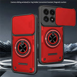 For Xiaomi 17 Magnetic Case Sliding Camera Cover TPU+PC Phone Cover with Rotating Kickstand