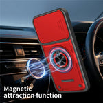 For Xiaomi 17 Magnetic Case Sliding Camera Cover TPU+PC Phone Cover with Rotating Kickstand